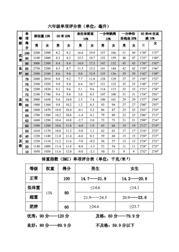 健身健美比赛评分标准